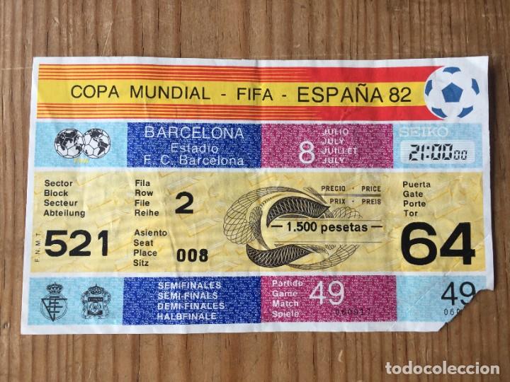 Coleccionismo deportivo: R17730 ENTRADA TICKET FUTBOL MUNDIAL ESPA&Ntilde;A 1982 POLONIA ITALIA MATCH 49 ROSSI