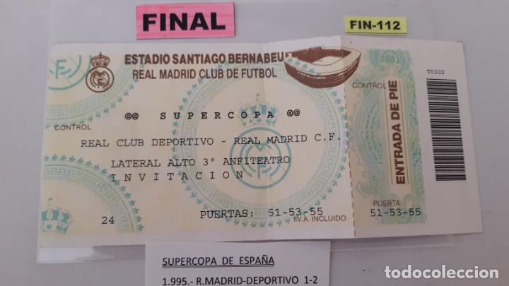 Coleccionismo deportivo: Final SuperCopa 1.995 (FIN-112)