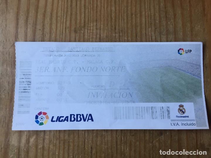 Coleccionismo deportivo: R18073 ENTRADA TICKET FUTBOL DEBUT FABINHO FABIO HENRIQUE TAVARES REAL MADRID 6-2 MALAGA 2012 2013