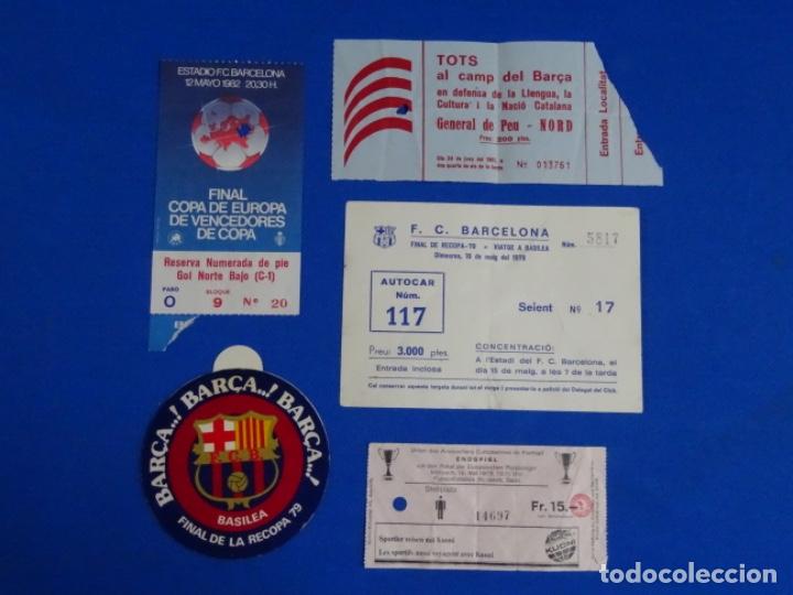 Coleccionismo deportivo: LOTE ENTRADAS DEL BAR&Ccedil;A ETC 1981, FINAL COPA EUROPA 1982, FINAL RECOPA 1979.