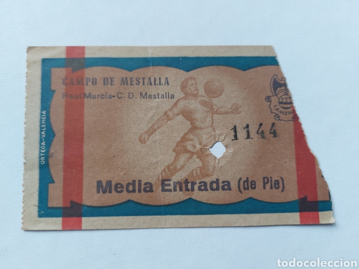 Sammelleidenschaft Sport: ENTRADA ANTIGUA TICKET CD MESTALLA MURCIA CAMPO DE MESTALLA A&Ntilde;OS 50
