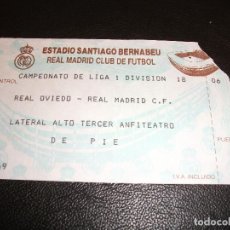 Coleccionismo deportivo: ENTRADA DE FUTBOL TICKET - REAL MADRID OVIEDO - LIGA. Lote 342391198