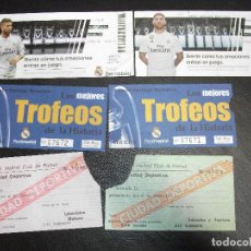 Coleccionismo deportivo: ENTRADA DE FUTBOL TICKET - ENTRADAS VARIAS REAL MADRID TROFEOS CIUDAD DEPORTIVA - HAY 6. Lote 342399963