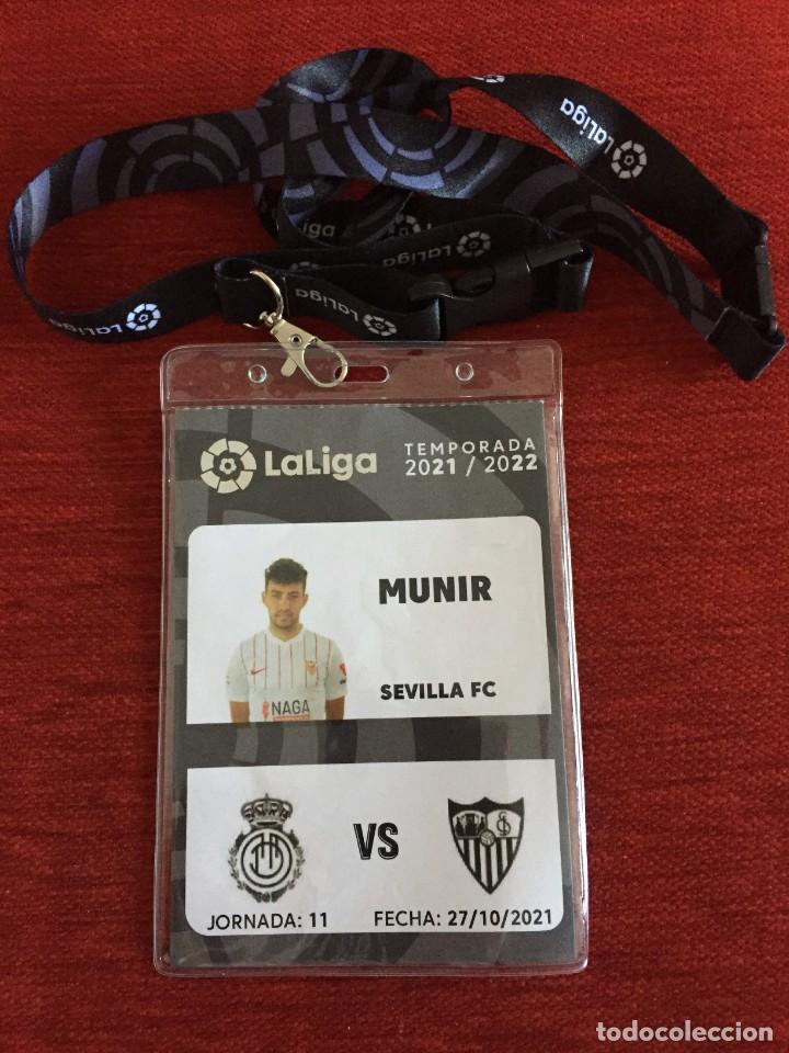 Coleccionismo deportivo: R18736 ENTRADA TICKET ACREDITACION REAL MALLORCA 1-1 SEVILLA (27-10-2021) MUNIR EL HADDADI MOHAMED
