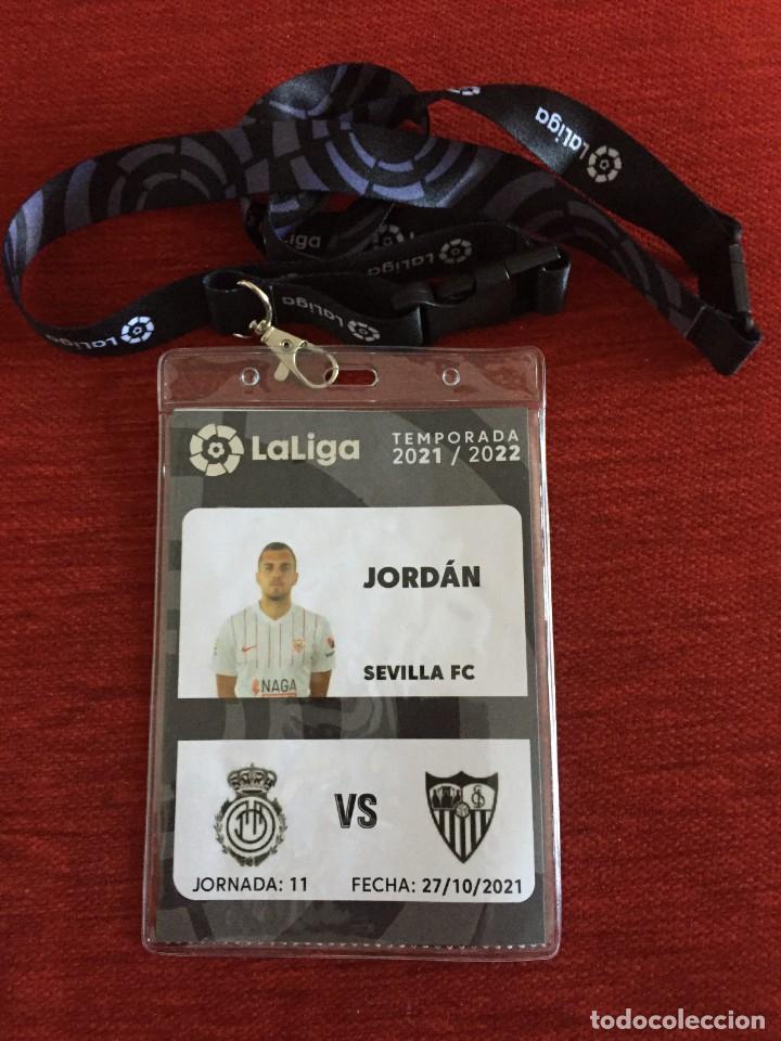 Coleccionismo deportivo: R18737 ENTRADA TICKET ACREDITACION REAL MALLORCA 1-1 SEVILLA (27-10-2021) JOAN JORDAN MORENO