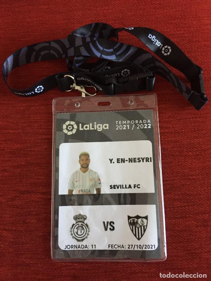 Coleccionismo deportivo: R18741 ENTRADA TICKET ACREDITACION REAL MALLORCA 1-1 SEVILLA (27-10-2021) YOUSSEF EN-NESYRI