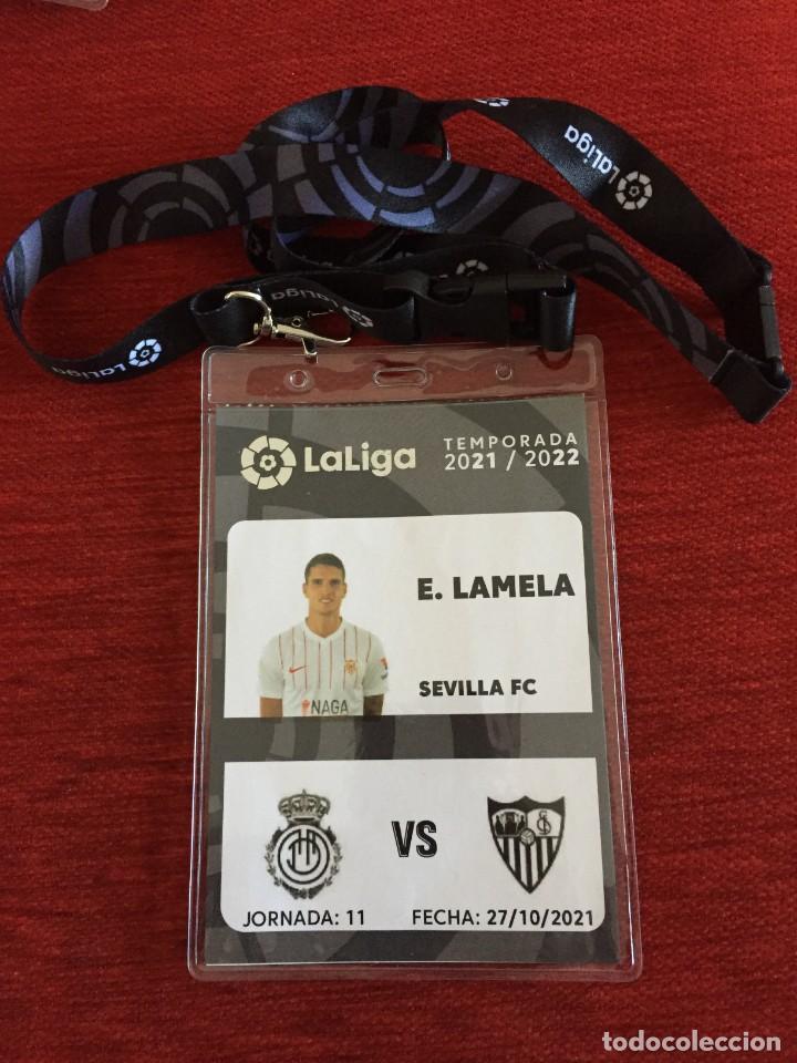 Coleccionismo deportivo: R18747 ENTRADA TICKET ACREDITACION REAL MALLORCA 1-1 SEVILLA (27-10-2021) GOL ERIK MANUEL LAMELA