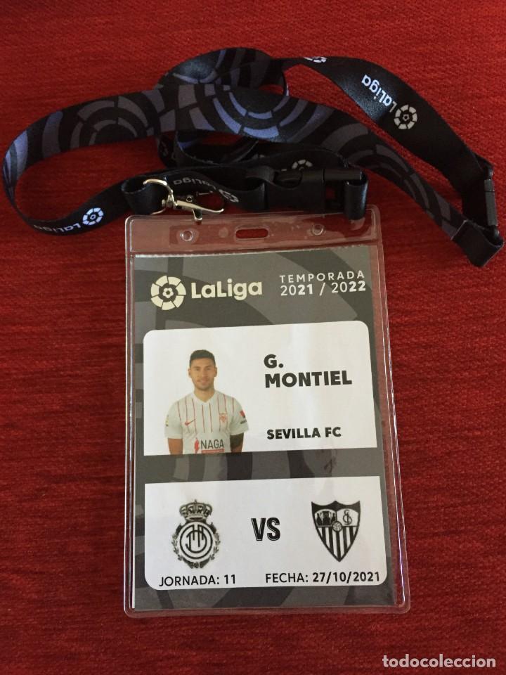 Coleccionismo deportivo: R18748 ENTRADA TICKET ACREDITACION REAL MALLORCA 1-1 SEVILLA (27-10-2021) GONZALO ARIEL MONTIEL