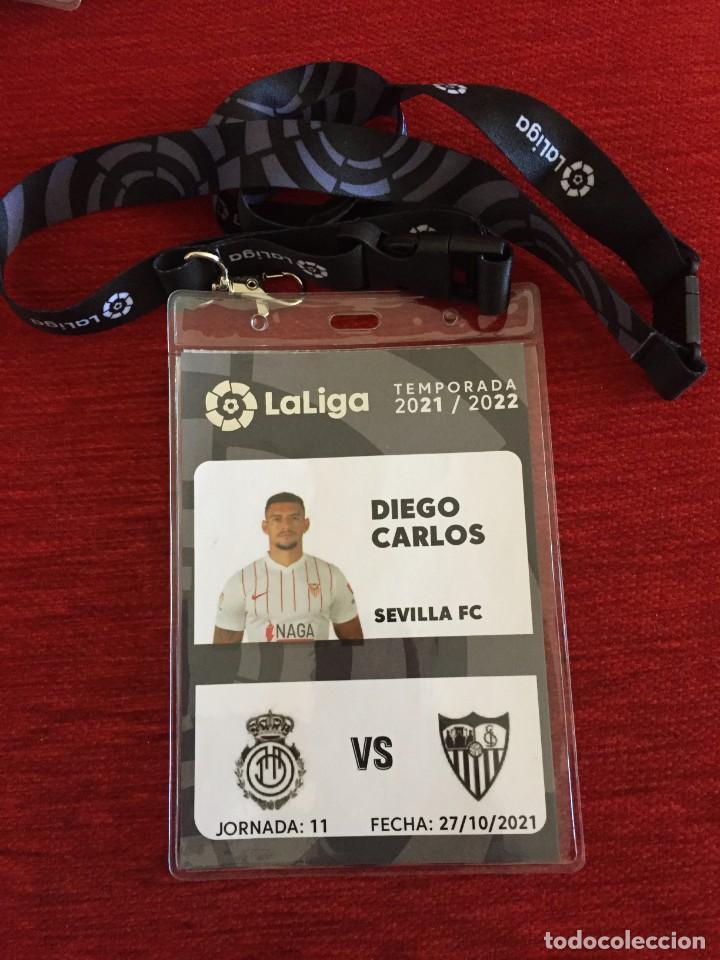Coleccionismo deportivo: R18753 ENTRADA TICKET ACREDITACION REAL MALLORCA 1-1 SEVILLA (27-10-2021) DIEGO CARLOS