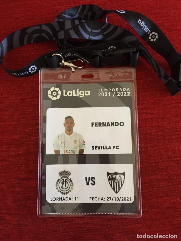 Coleccionismo deportivo: R18755 ENTRADA TICKET ACREDITACION REAL MALLORCA 1-1 SEVILLA (27-10-2021) FERNANDO FRANCISCO REGES