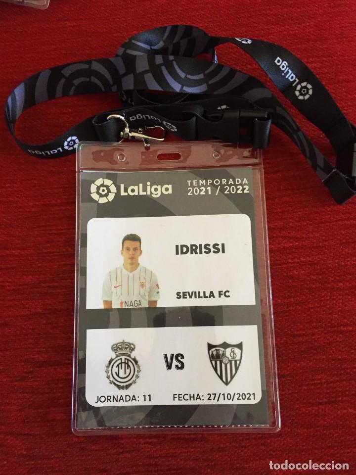 Coleccionismo deportivo: R18757 ENTRADA TICKET ACREDITACION REAL MALLORCA 1-1 SEVILLA (27-10-2021) OUSSAMA IDRISSI