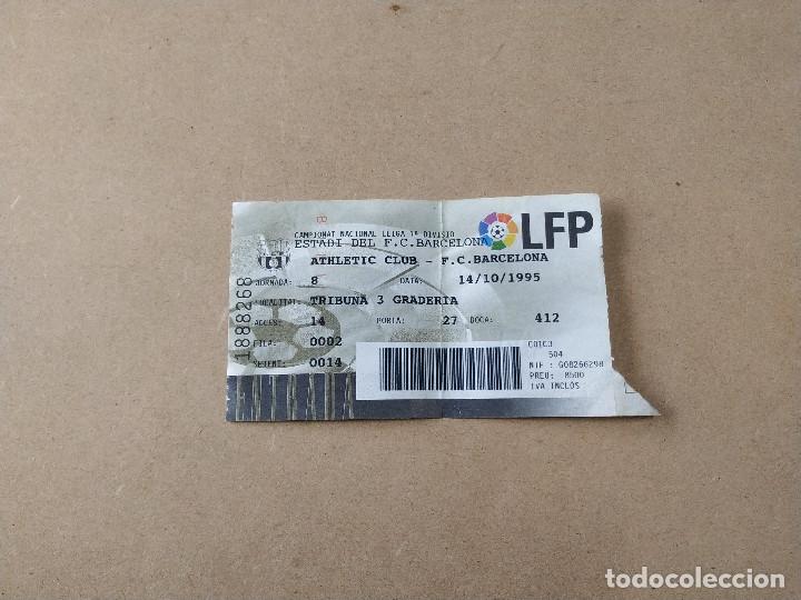 Sammelleidenschaft Sport: ENTRADA F&Uacute;TBOL F.C.BARCELONA-ATHLETIC CLUB - 14 OCTUBRE 1995