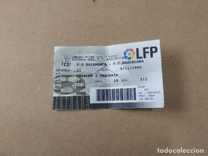 Sammelleidenschaft Sport: ENTRADA F&Uacute;TBOL F.C.BARCELONA-U.D.SALAMANCA - 5 NOVIEMBRE 1995