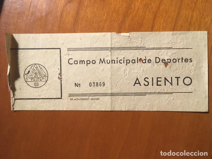 Sammelleidenschaft Sport: union deportiva tossa unio esportiva entrada futbol original antigua