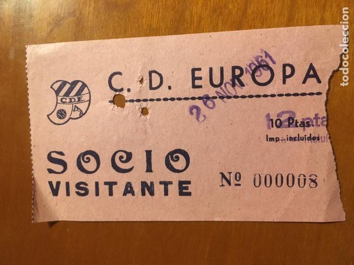 Sammelleidenschaft Sport: club deportivo esportiu europa entrada futbol original antigua