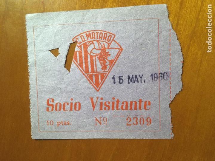 Sammelleidenschaft Sport: club deportivo esportiu mataro entrada futbol original antigua