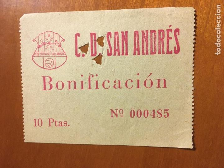 Sammelleidenschaft Sport: club deportivo esportiu san andres sant andreu entrada futbol original antigua
