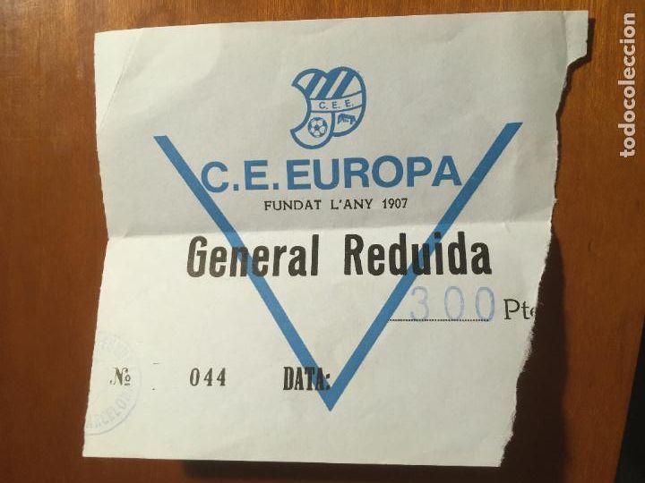 Sammelleidenschaft Sport: club deportivo esportiu europa entrada futbol original antigua