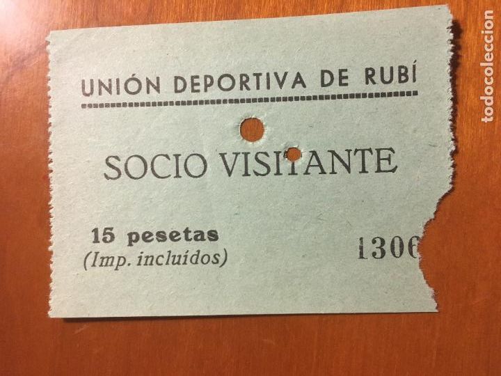 Sammelleidenschaft Sport: union deportiva rubi unio esportiva entrada futbol original antigua
