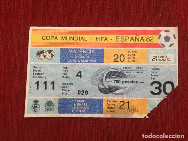 Coleccionismo deportivo: R19330 ENTRADA TICKET FUTBOL MUNDIAL ESPA&Ntilde;A YUGOSLAVIA (20-6-1982) MATCH 21