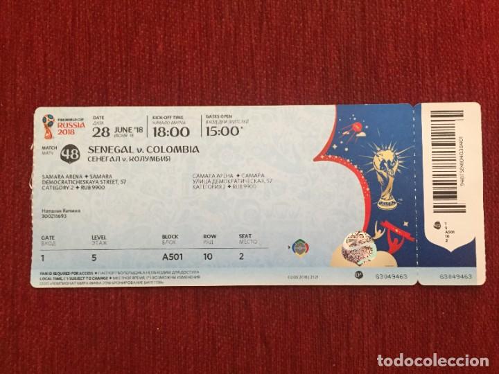 Sammelleidenschaft Sport: R19403 ENTRADA TICKET FUTBOL MUNDIAL RUSIA 2018 SENEGAL COLOMBIA MATCH 48 PERFECTO ESTADO
