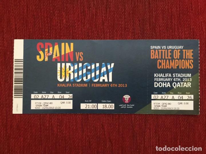 Coleccionismo deportivo: R19446 ENTRADA TICKET ESPA&Ntilde;A 3-1 URUGUAY (6-2-2013) AMISTOSO DEBUT ISCO AZPILICUETA MARIO SUAREZ