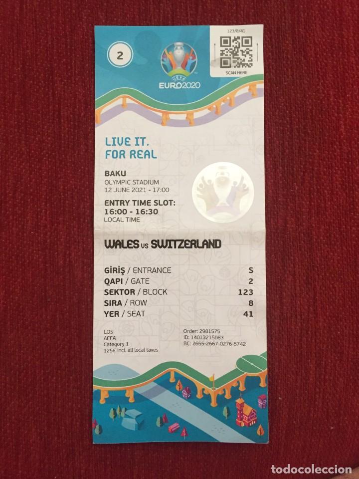 Sammelleidenschaft Sport: R19457 ENTRADA TICKET FUTBOL EURO EUROCOPA 2020 GALES WALES SUIZA MATCH 2