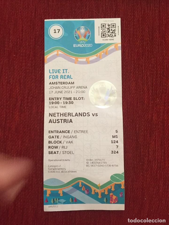 Sammelleidenschaft Sport: R19460 ENTRADA TICKET FUTBOL EURO EUROCOPA 2020 HOLANDA PAISES BAJOS AUSTRIA MATCH 17
