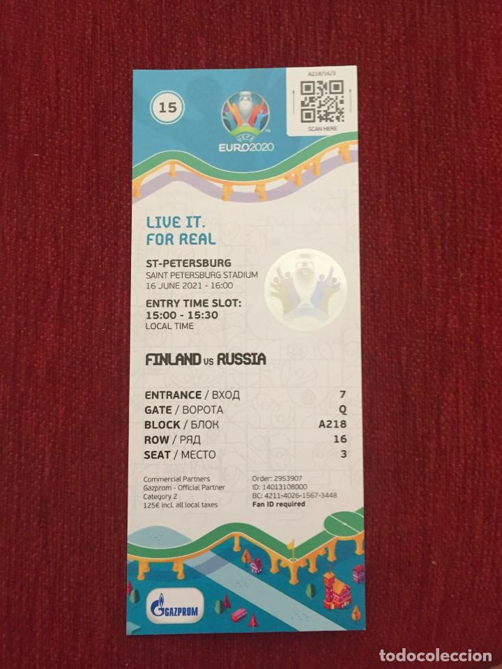 Sammelleidenschaft Sport: R19464 ENTRADA TICKET FUTBOL EURO EUROCOPA 2020 FINLANDIA RUSIA MATCH 15