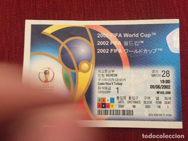 Coleccionismo deportivo: R19476 ENTRADA TICKET FUTBOL MUNDIAL 2002 COSTA RICA TURQUIA MATCH 28