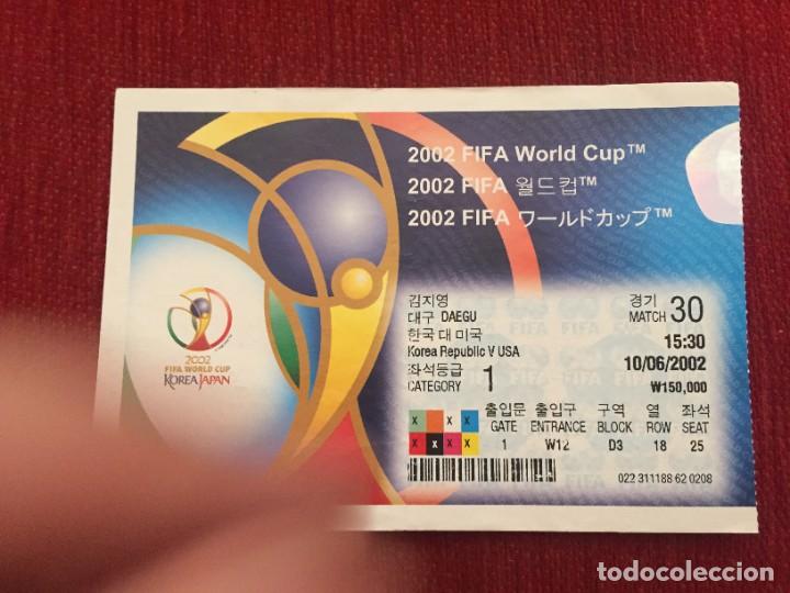Coleccionismo deportivo: R19478 ENTRADA TICKET FUTBOL MUNDIAL 2002 REPUBLICA COREA ESTADOS UNIDOS MATCH 30