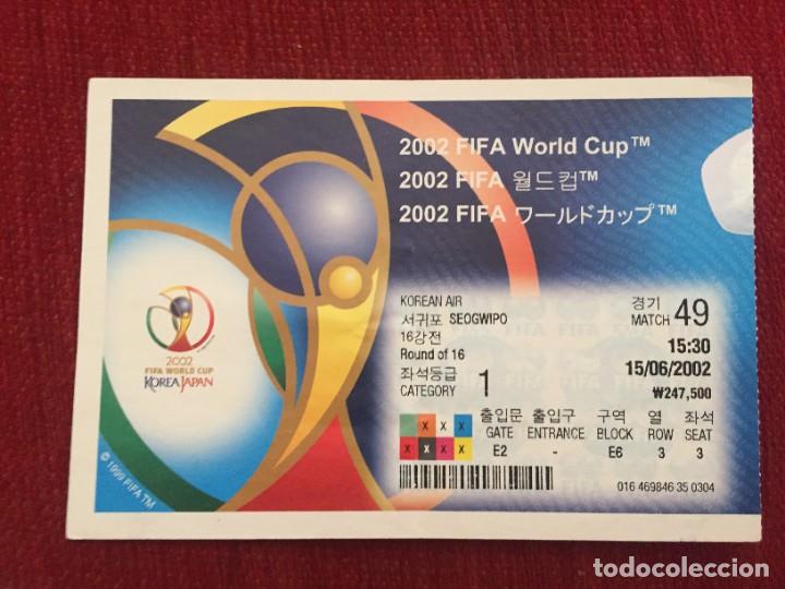 Coleccionismo deportivo: R19485 ENTRADA TICKET FUTBOL MUNDIAL 2002 ALEMANIA PARAGUAY MATCH 49