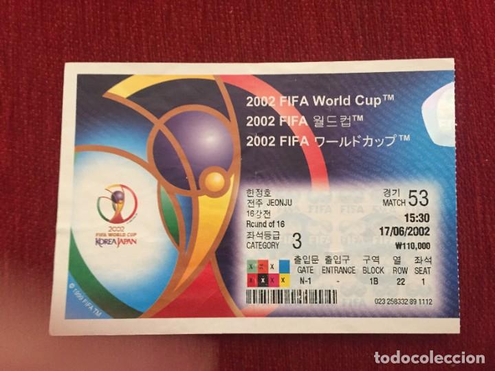 Coleccionismo deportivo: R19486 ENTRADA TICKET FUTBOL MUNDIAL 2002 MEXICO ESTADOS UNIDOS USA MATCH 53