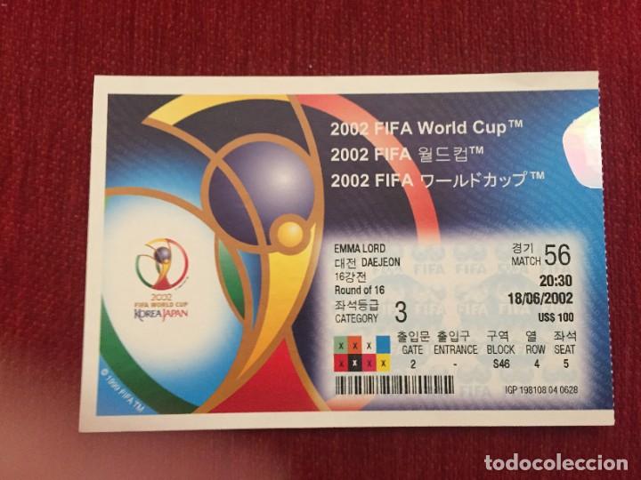 Colecionismo desportivo: R19487 ENTRADA TICKET FUTBOL MUNDIAL 2002 REPUBLICA DE COREA ITALIA MATCH 56