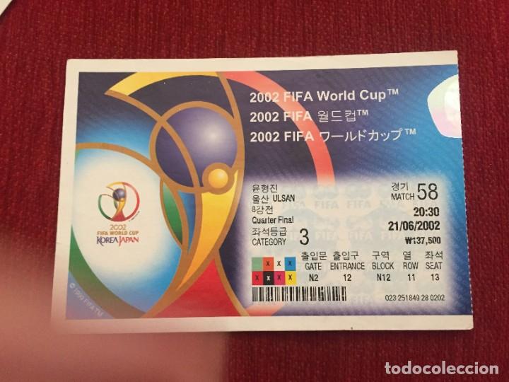 Colecionismo desportivo: R19488 ENTRADA TICKET FUTBOL MUNDIAL 2002 ALEMANIA ESTADOS UNIDOS USA MATCH 58