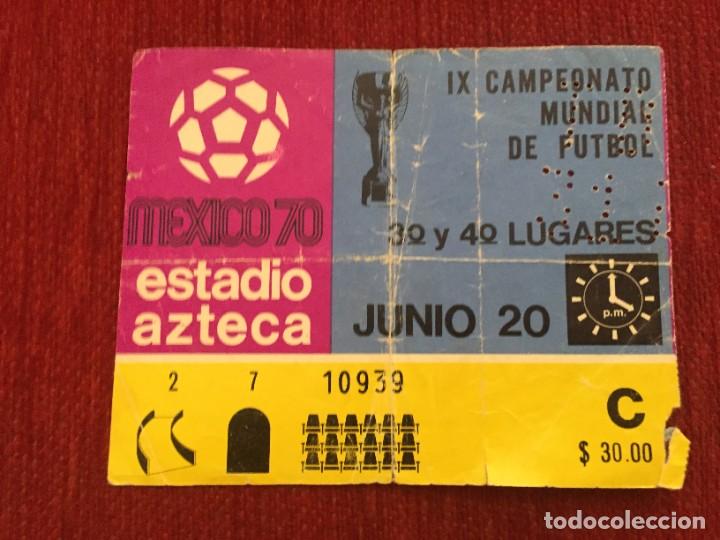 Sammelleidenschaft Sport: R19491 ENTRADA TICKET FUTBOL MUNDIAL MEXICO 1970 ALEMANIA URUGUAY MATCH 31