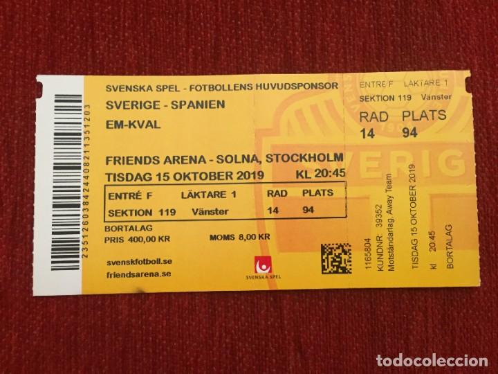 Sammelleidenschaft Sport: R19492 ENTRADA TICKET FUTBOL SELECCION SUECIA 1-1 ESPA&Ntilde;A (15-10-2019) DEBUT GERARD MORENO