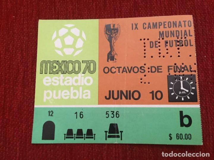Sammelleidenschaft Sport: R19494 ENTRADA TICKET FUTBOL MUNDIAL MEXICO 1970 SUECIA URUGUAY MATCH 20