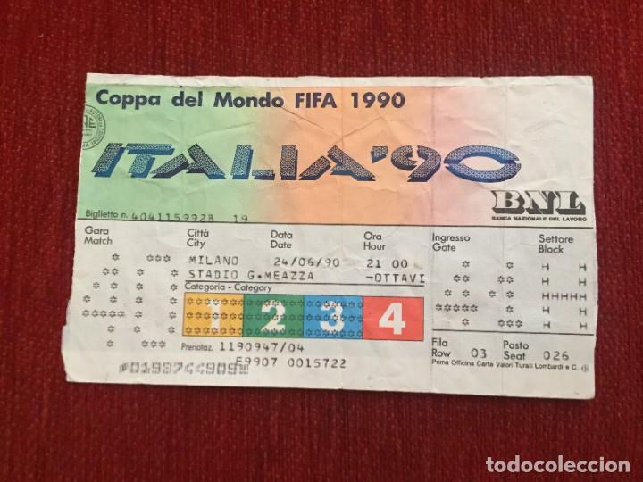 Colecionismo desportivo: R19498 ENTRADA TICKET FUTBOL MUNDIAL ITALIA 1990 ALEMANIA HOLANDA PAISES BAJOS MATCH 40