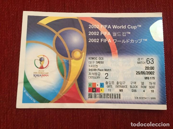 Coleccionismo deportivo: R19503 ENTRADA TICKET FUTBOL MUNDIAL 2002 REPUBLICA DE COREA TURQUIA MATCH 63