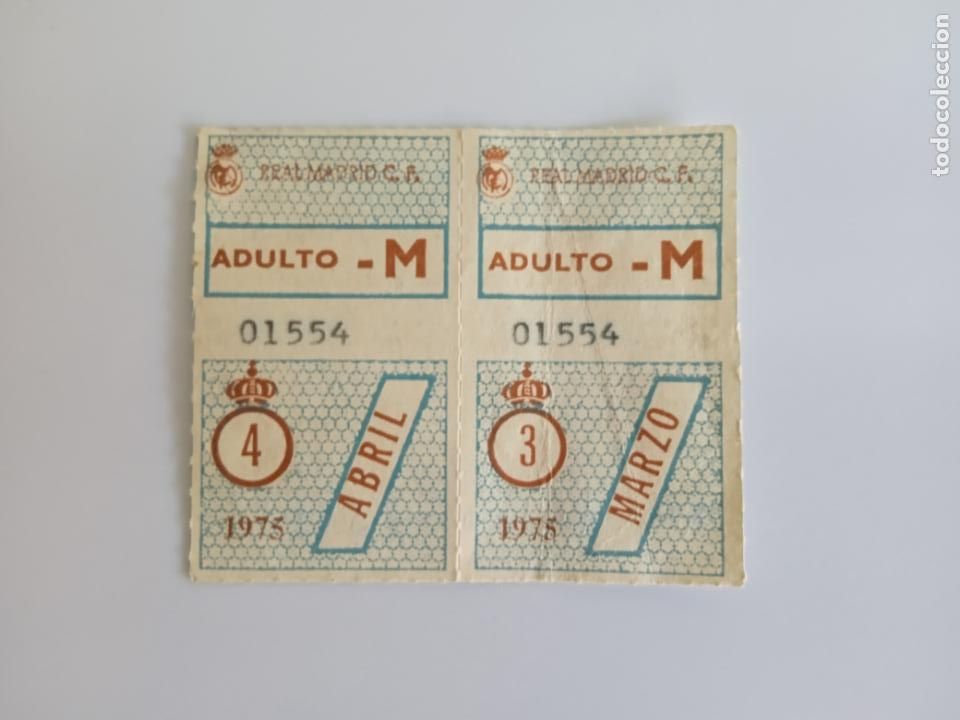 Coleccionismo deportivo: REAL MADDRID - ADULTO M - ABRIL Y MARZO 1975