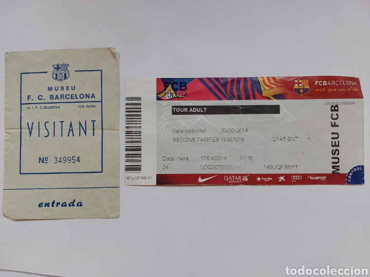 Ticket D'Entrée Musée FC Barcelone – Souvenir Collection