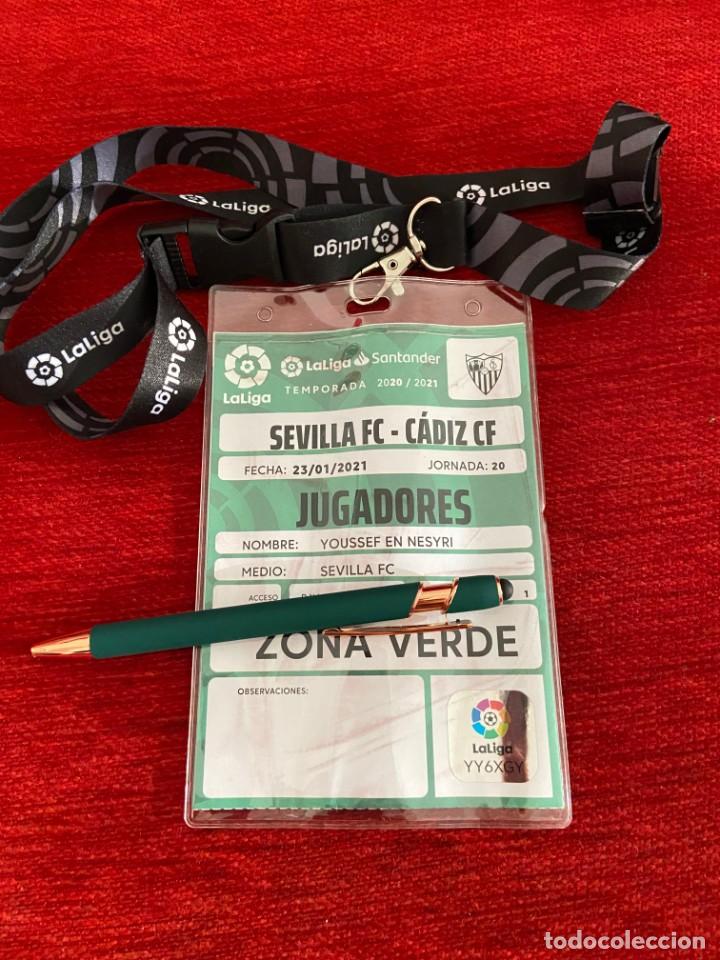 Sports collectibles: R19773 ENTRADA ACREDITACION SEVILLA 3-0 CADIZ LIGA TEMPORADA 2020 2021 HAT TRICK YOUSSEF EN NESYRI