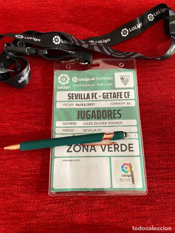 Coleccionismo deportivo: R19797 ENTRADA ACREDITACION SEVILLA 3-0 GETAFE LIGA TEMPORADA 2020 2021 JULES OLIVIER KOUNDE