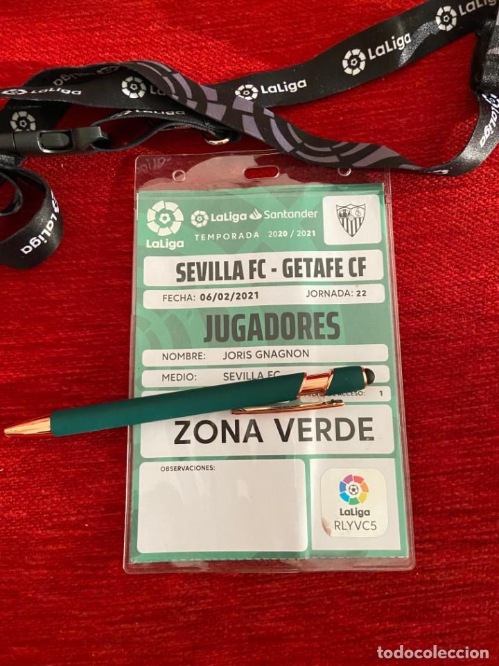 Coleccionismo deportivo: R19806 ENTRADA ACREDITACION SEVILLA 3-0 GETAFE LIGA TEMPORADA 2020 2021 JORIS GNAGNON