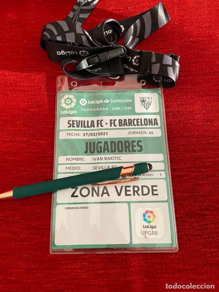 Coleccionismo deportivo: R19837 ENTRADA ACREDITACION SEVILLA 0-2 BARCELONA LIGA TEMPORADA 2020 2021 IVAN RAKITIC