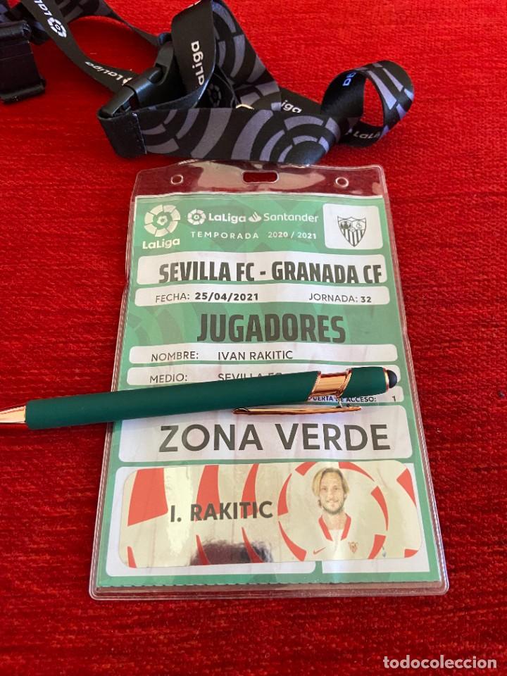 Coleccionismo deportivo: R19885 ENTRADA ACREDITACION SEVILLA 2-1 GRANADA LIGA TEMPORADA 2020 2021 IVAN RAKITIC CON FOTO
