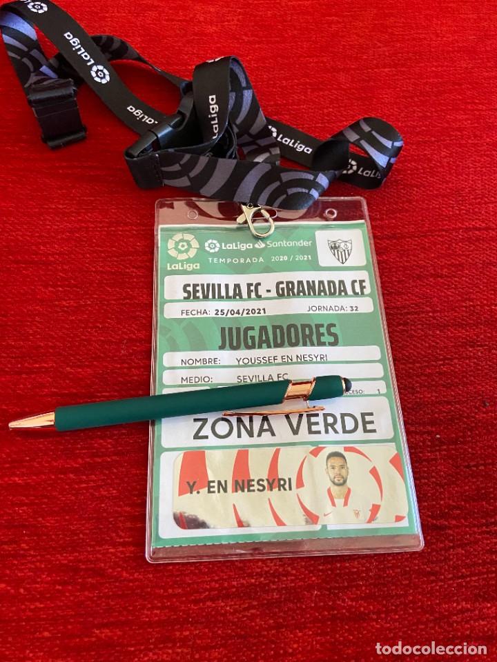 Coleccionismo deportivo: R19893 ENTRADA ACREDITACION SEVILLA GRANADA LIGA TEMPORADA 2020 2021 YOUSSEF EN NESYRI CON FOTO