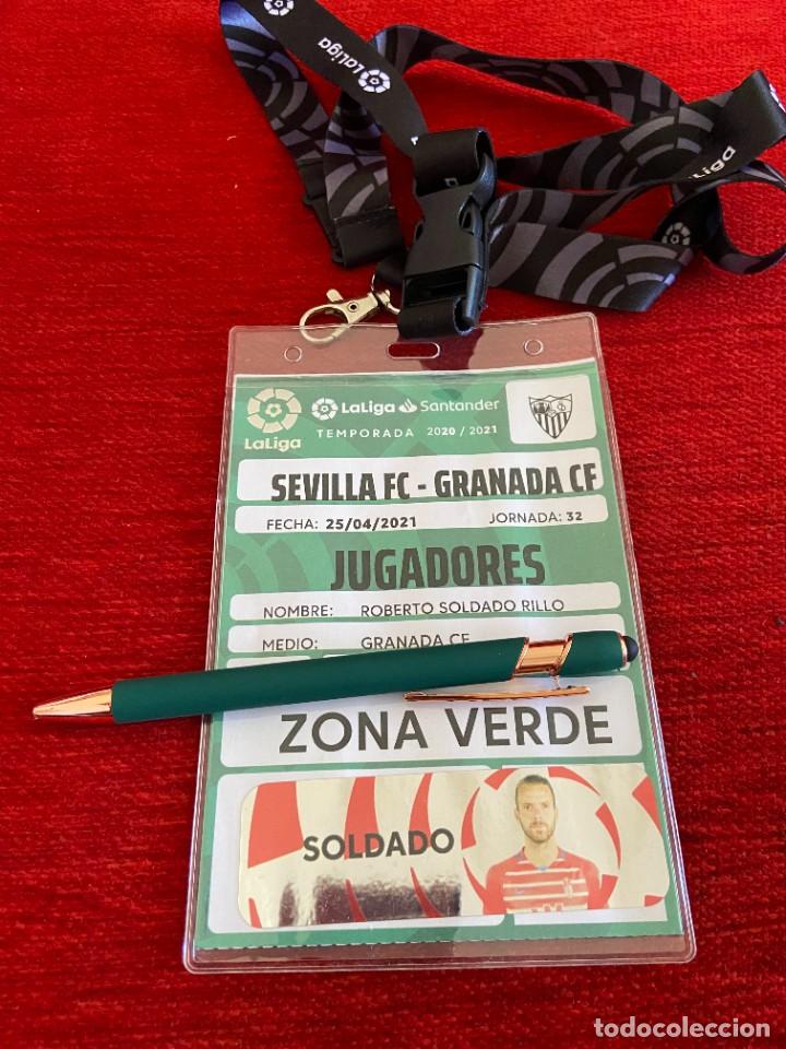 Sammelleidenschaft Sport: R19914 ENTRADA ACREDITACION SEVILLA GRANADA LIGA TEMPORADA 2020 2021 ROBERTO SOLDADO RILLO CON FOTO