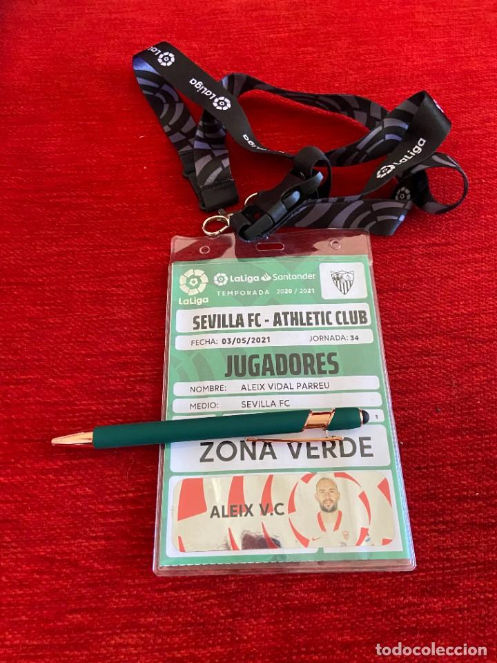 Coleccionismo deportivo: R19928 ENTRADA ACREDITACION SEVILLA ATHLETIC CLUB BILBAO LIGA 2020 2021 ALEIX VIDAL PARREU CON FOTO